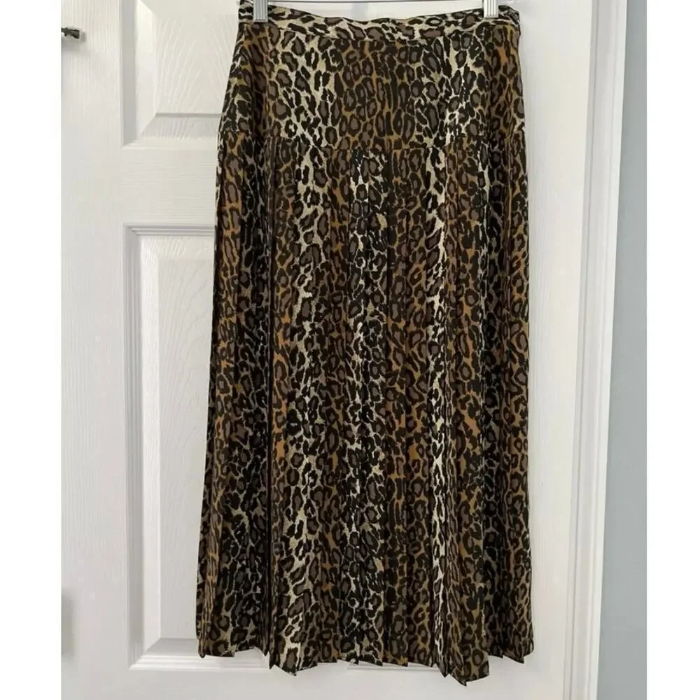 Vintage cheetah print maxi skirt sz 10